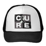 CURE Carcinoid Cancer Distressed Cube Mesh Hat