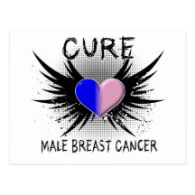 Cure Male Breast Cancer Postcards