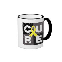 CURE Sarcoma Distressed Cube Mug