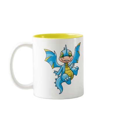 Curious blue Scorchio Coffee Mugs by neopets