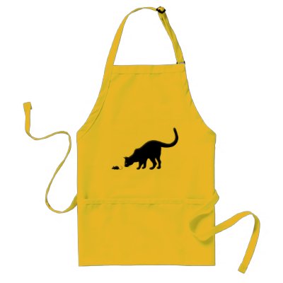 Curious Cat with Mouse Apron