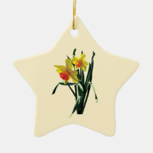 Curious Daffodils Christmas Ornament