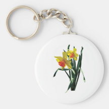 Curious Daffodils Key Chain