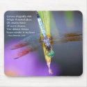 Curious Dragonfly Poem - mousepad