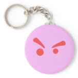 curious eyebrow raise face keychains