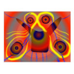 Curious lion dog post cards