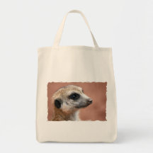 Curious Meerkat Grocery Tote Tote Bag