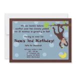 Curious Monkey Blue invitations