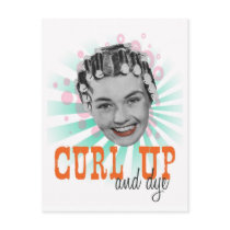 Curl Up and Dye Postcard