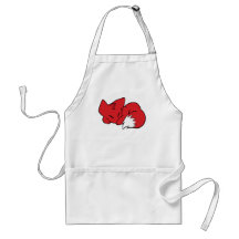 Curled Sleeping Fox Apron