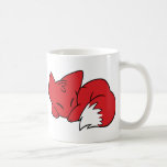 Curled Sleeping Fox Coffee Mugs