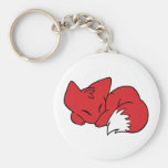 Curled Sleeping Fox Key Chains