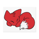Curled Sleeping Fox postcards