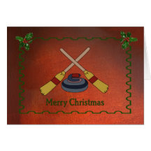 Curling Christmas Greeting Cards