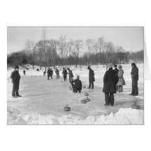 Curling in Central Park NYC Greeting Card
