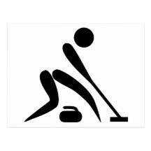 Curling Pictogram Post Card