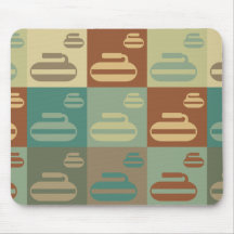 Curling Pop Art Mouse Mats