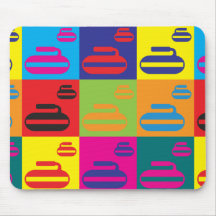 Curling Pop Art Mouse Pads