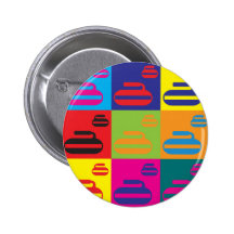 Curling Pop Art Pins