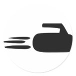 curling stone icon sticker