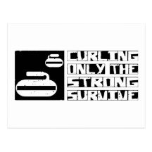 Curling Survive Post Cards