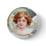 Curly Haired Angel Vintage Christmas buttons