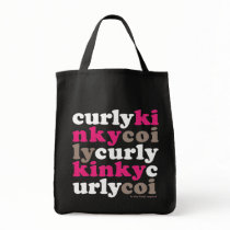 curlykinkycoily tote bags