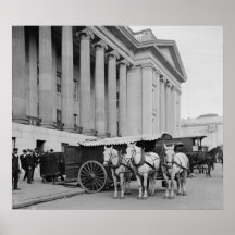 Currency Wagons for United States Treasury 1906 Posters