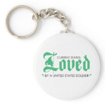Current Status: Loved by a US Soldier Key Chain
