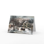 Currier & Ives - Greeting Card - Homestead Winter