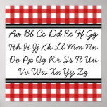 Cursive Alphabet Poster posters