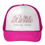 Cursive Bride Pink Hats