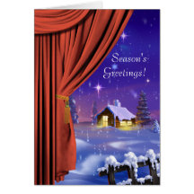 Curtain Fantasy Greeting Card