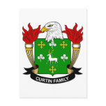 Curtin Family Crest Postcard