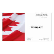 curved Canada flag business card business cards