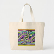 Curved Layers of Colors Tote Bag