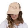 Curved Lines Shading Brown on Khaki Hat