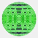 curves green round stickers
