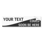 Curvy Black and White Template bumper stickers