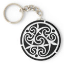 Curvy Black & White Key Chain keychains