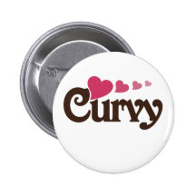 Curvy Girl Pinback Button