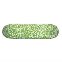 Curvy Lines Green Skateboard