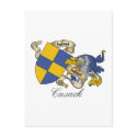 Cusack Family Crest postcards