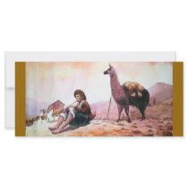 Cusco Peru Llama Picture Rack Card Template