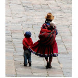 Cusco, Peru, mother and children photo sculptures