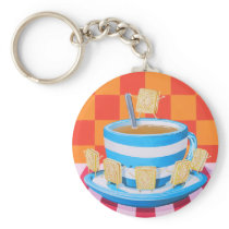 Custard Cream Tea keychains