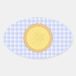 Custard Pie. Yellow Tart, with Blue Gingham. stickers