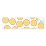 Custard Tart Pattern. Bumper Stickers