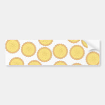 Custard Tart Pattern. Bumper Stickers