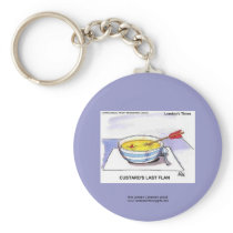 Custards Last Flan Funny Cartoon Key Chain